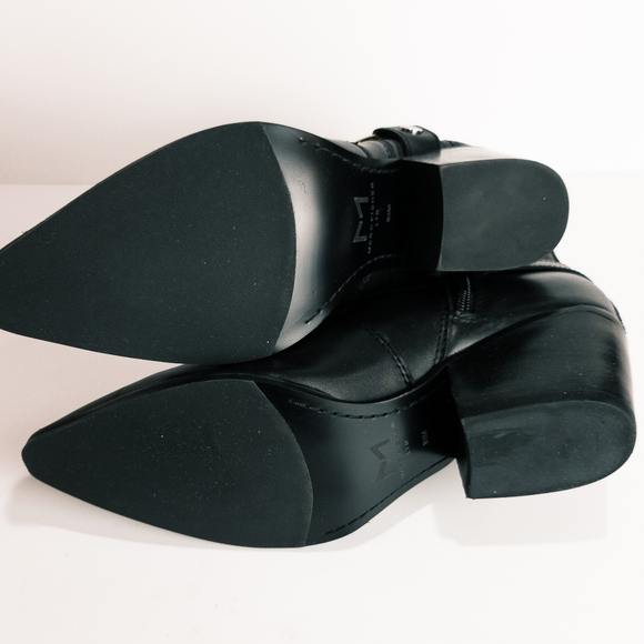Marc Fisher LTD Halie Leather Ankle Block Heel Boot -8.5 - Picture 4 of 4